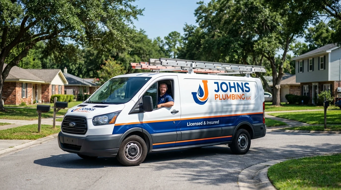 Johns Plumbing LLC service van in Smyrna, TN